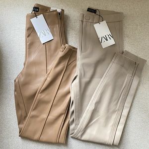 NWT - ZARA faux leather leggings (2)